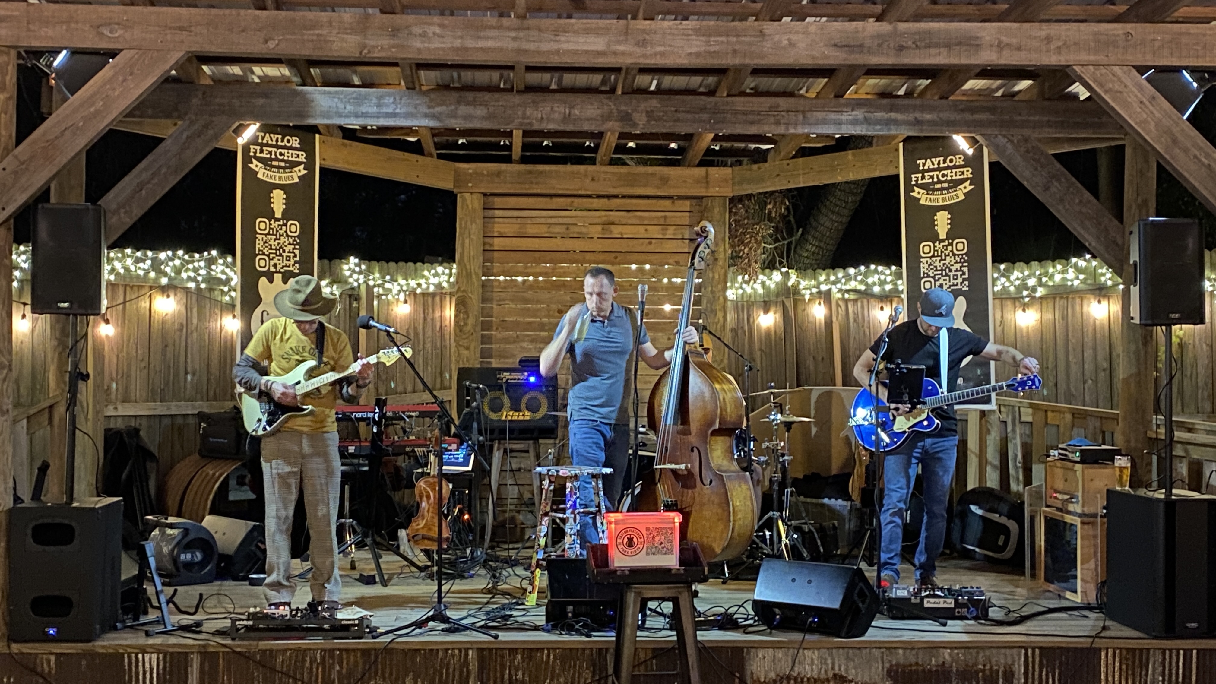 Band performing at outdoor venue